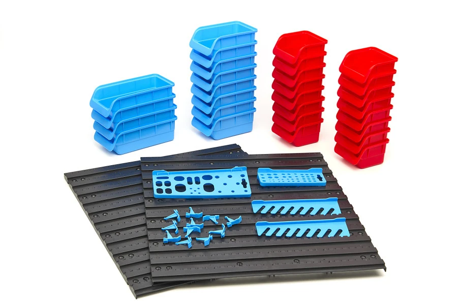 HBM Gereedschapswand Met Opbergrekken En Opbergbakken 43-delig 6 HBM Gereedschapswand Met Opbergrekken En Opbergbakken 43-delig - Afbeelding 6