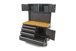 HBM Gereedschapswagen Met Kastenwand, Houten Werkblad, 122 Cm, Zwart -Hyunda Hulpmiddel Winkel hbm 005 110.jpg 1200x600 1a746ebc88