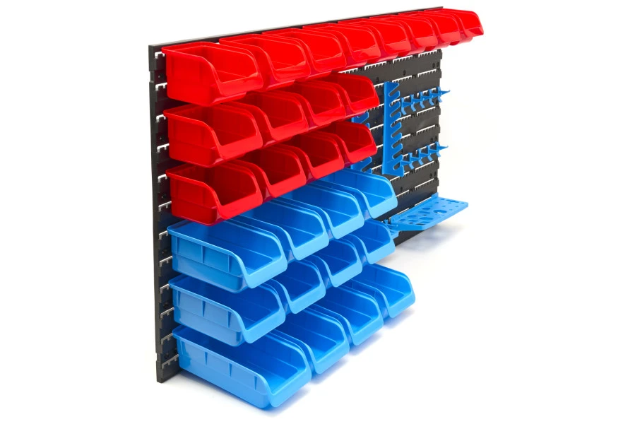 HBM Gereedschapswand Met Opbergrekken En Opbergbakken 43-delig 4 HBM Gereedschapswand Met Opbergrekken En Opbergbakken 43-delig - Afbeelding 4