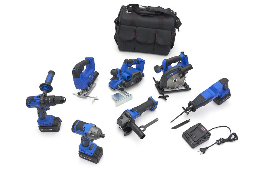 HBM Combiset Op Accu, 7-delig, 18V 5,0Ah Power20.5 1 HBM Combiset Op Accu, 7-delig, 18V 5,0Ah Power20.5