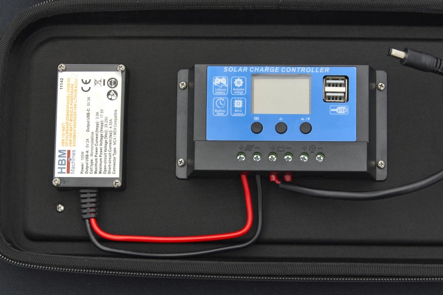 HBM Opvouwbaar Zonnepaneel 100 W 9 HBM Opvouwbaar Zonnepaneel 100 W - Afbeelding 9