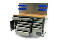 HBM Werkbank 158 Cm 10 Laden Met Deur En Achterwand, RVS -Hyunda Hulpmiddel Winkel hbm 012 120.jpg 1200x600 0134bebc88