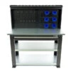 HBM Professionele Stalen 3 Laags Werkbank Met La En Achterwand 137 Cm
