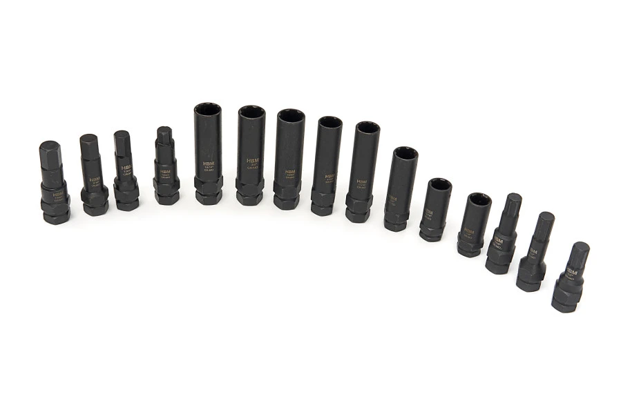 HBM Kracht Wielslot, Wielbouten Demontageset 16-delig 3 HBM Kracht Wielslot, Wielbouten Demontageset 16-delig - Afbeelding 3