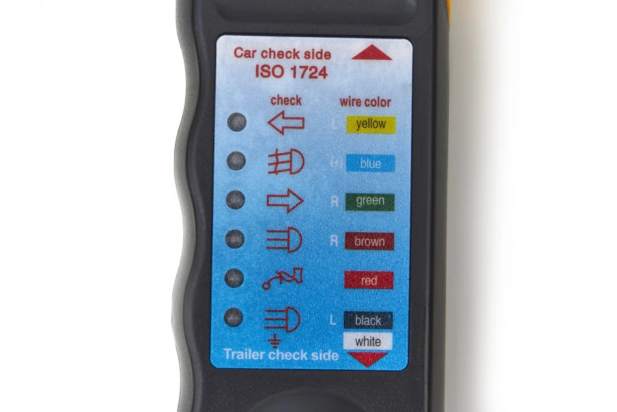 HBM Aanhangwagen Stekkertester Met 2 Adapters 7 En 13 Polig 12 Volt 5 HBM Aanhangwagen Stekkertester Met 2 Adapters 7 En 13 Polig 12 Volt - Afbeelding 5