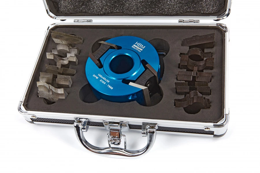HBM 100 Mm Profi Houtfreeskop Met 7 Sets Messen 7 HBM 100 Mm Profi Houtfreeskop Met 7 Sets Messen - Afbeelding 7