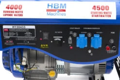 HBM 4300W Generator, Aggregaat Met 389 Cc Benzinemotor, 2 X 230 V / 12 V -Hyunda Hulpmiddel Winkel hbm 066 143.jpg 1200x600 c7f31ebc88