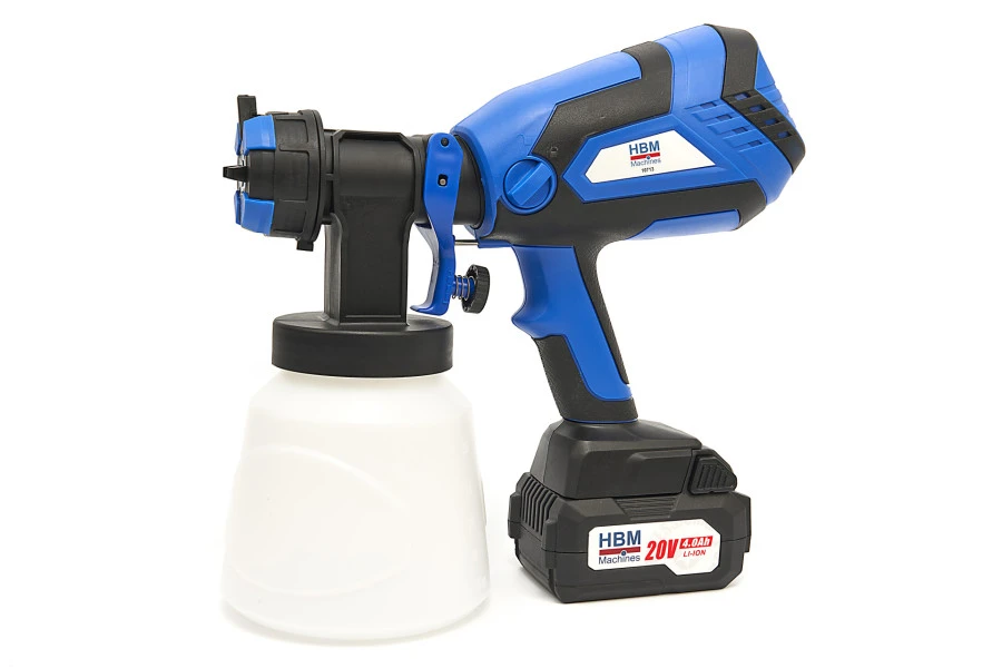 HBM Professionele 20 Volt 4.0AH Draagbare Elektrische Verfspuit Inclusief 2 Accu's Met 1000 ML Reser 2 HBM Professionele 20 Volt 4.0AH Draagbare Elektrische Verfspuit Inclusief 2 Accu's Met 1000 ML Reser - Afbeelding 2