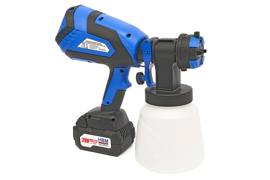 HBM Professionele 20 Volt 4.0AH Draagbare Elektrische Verfspuit Inclusief 2 Accu's Met 1000 ML Reser 4 HBM Professionele 20 Volt 4.0AH Draagbare Elektrische Verfspuit Inclusief 2 Accu's Met 1000 ML Reser - Afbeelding 4