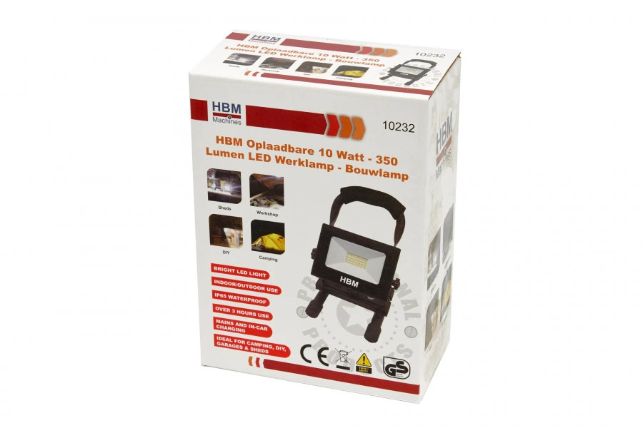 HBM Oplaadbare 10 Watt - 350 Lumen LED Werklamp - Bouwlamp 5 HBM Oplaadbare 10 Watt - 350 Lumen LED Werklamp - Bouwlamp - Afbeelding 5