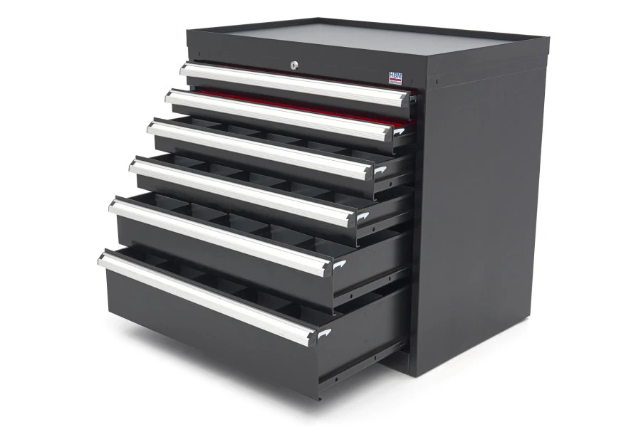 HBM 6 Laden Profi Gereedschapskast 88 X 58 X 80 Cm Zwart 3 HBM 6 Laden Profi Gereedschapskast 88 X 58 X 80 Cm Zwart - Afbeelding 3