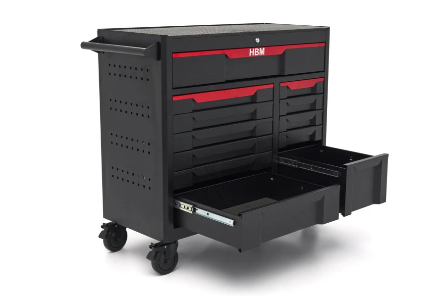 HBM Gereedschapswagen 12 Laden, 106 Cm, Zwart 6 HBM Gereedschapswagen 12 Laden, 106 Cm, Zwart - Afbeelding 6