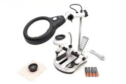 HBM Deluxe 3e Handje Loupelamp Met 4 X Loupe Vergroting En LED Verlichting