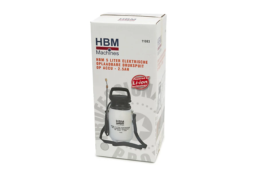 HBM 5 Liter Elektrische Oplaadbare Drukspuit Op Accu - 2.5Ah 7 HBM 5 Liter Elektrische Oplaadbare Drukspuit Op Accu - 2.5Ah - Afbeelding 7