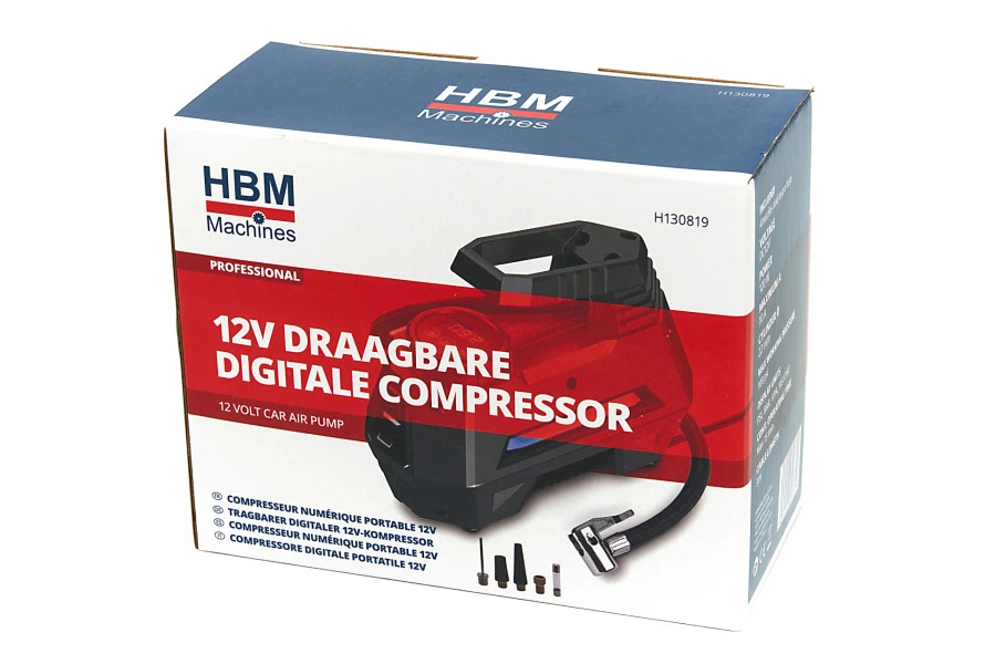 HBM 12 Volt Draagbare Digitale Compressor Met Accessoires 5 HBM 12 Volt Draagbare Digitale Compressor Met Accessoires - Afbeelding 5