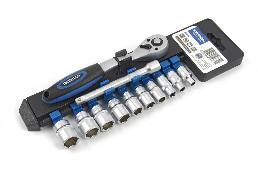 Hyundai 12 Delige Dopsleutel Sets CrV Kunststof Houder 1 Hyundai 12 Delige Dopsleutel Sets CrV Kunststof Houder