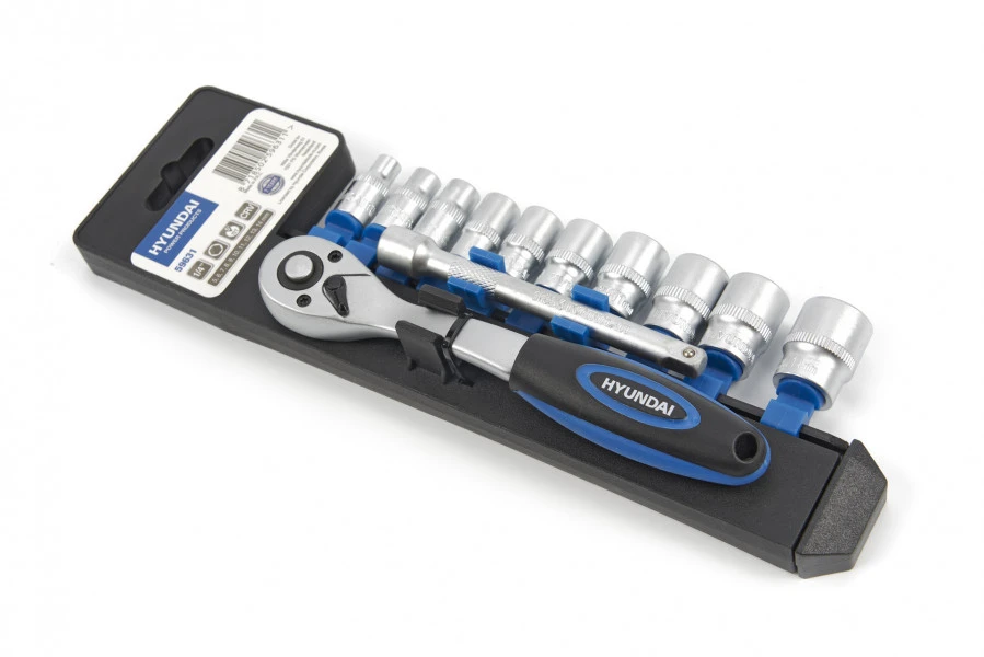 Hyundai 12 Delige Dopsleutel Sets CrV Kunststof Houder 2 Hyundai 12 Delige Dopsleutel Sets CrV Kunststof Houder - Afbeelding 2