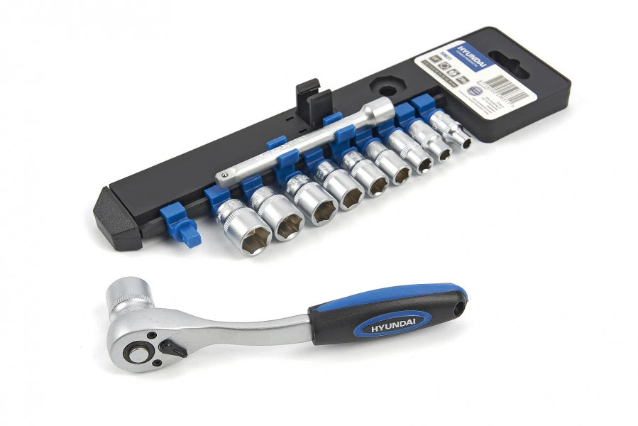 Hyundai 12 Delige Dopsleutel Sets CrV Kunststof Houder 3 Hyundai 12 Delige Dopsleutel Sets CrV Kunststof Houder - Afbeelding 3