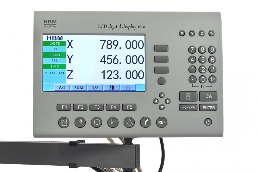 HBM BF 25 Freesmachine Grote Tafel Met 3 Assig LCD Digitaal Uitleessysteem 6 HBM BF 25 Freesmachine Grote Tafel Met 3 Assig LCD Digitaal Uitleessysteem - Afbeelding 6