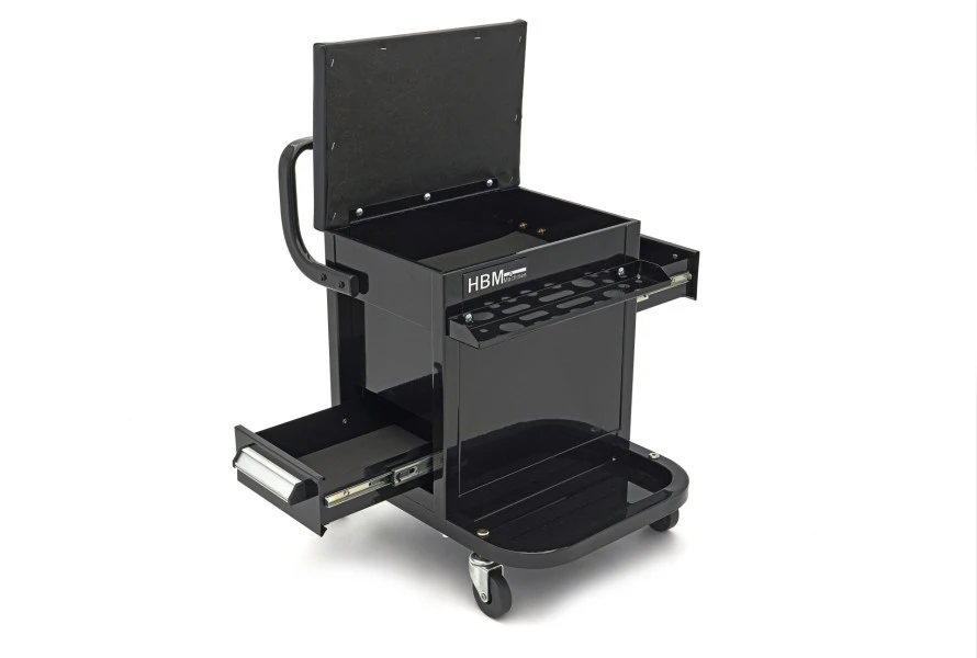 HBM Professionele Verrijdbare Garagestoel, Garagekruk Met 2 Laden 3 HBM Professionele Verrijdbare Garagestoel, Garagekruk Met 2 Laden - Afbeelding 3